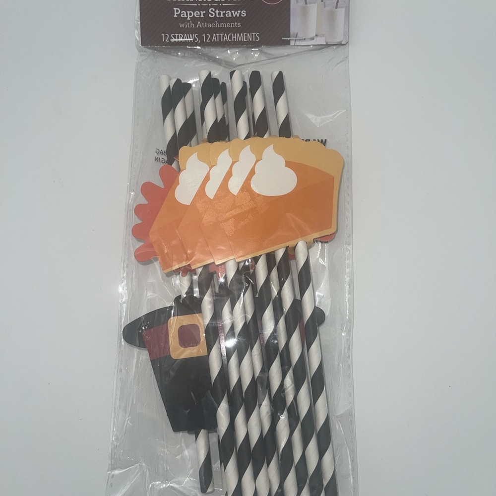 Thanksgiving Paper Straws 10 Packs Of 12 each